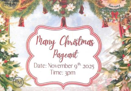Flyer for Many Christmas Pageant 2025