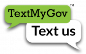 TextMyGov - Text Us hyperlinked graphic