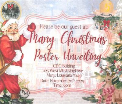 Flyer for Christmas Poster Unveiling 2025