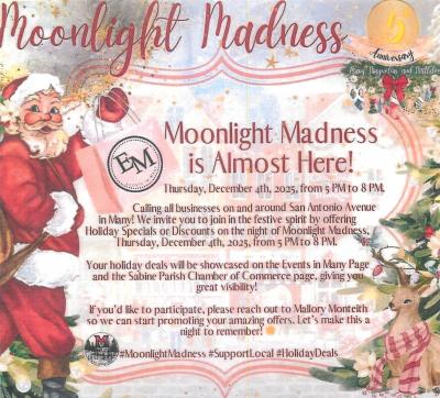 Flyer for Moonlight Madness 2025