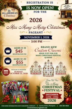 Miss Many Merry Christmas Pageant Flyer 2026
